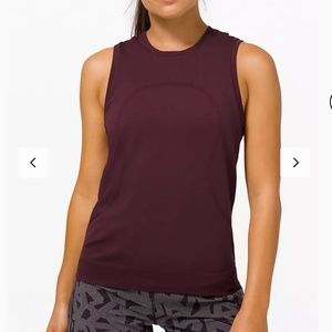 Lululemon Swiftly Breathe Muscle Tank Cassis 6 NWT